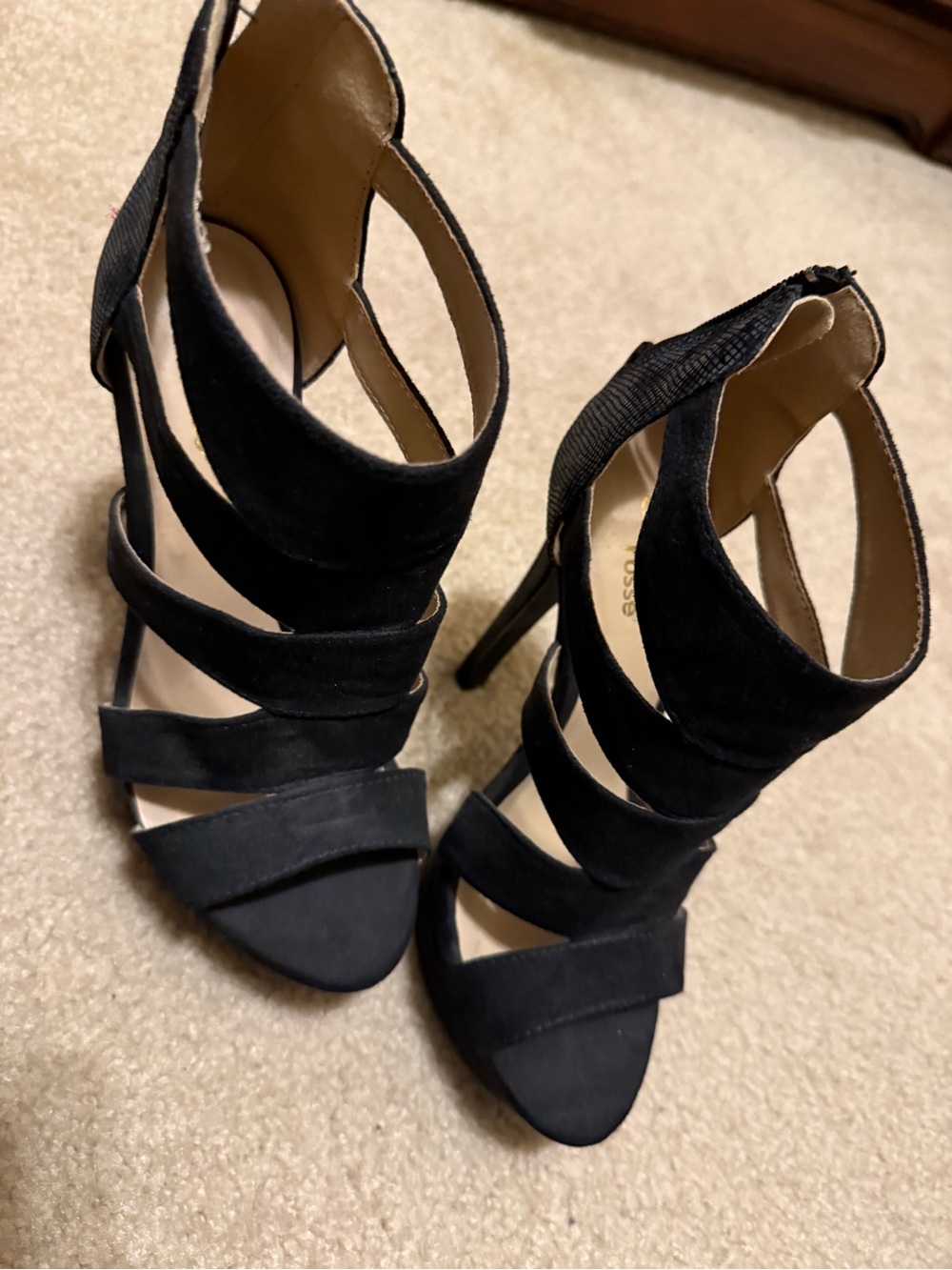 Charlotte Russe Black Strappy High Heel Sandals